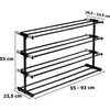 Reguliuojama Diana batų lentyna, 4 lygiai