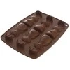 Rudas zuikio silikoninis sausainis ir praline formelė