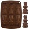 Rudas zuikio silikoninis sausainis ir praline formelė