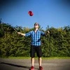 SCHILDKROT Diabolo Raudona žongliravimo rinkinys