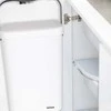 Šiukšlių dėžė, atliekos, kabantis ant durų, pakabinamos spintos durys, balta, 10 litrų