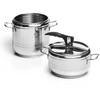 Slėginė viryklė, plieno puodas, PROFI duo indukcinis, 4+7 l