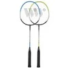 STEELTEC 216K BADMINTONO RAKEČIŲ RINKINYS ŽALIA+MĖLYNA + PEČĖS 3 Vnt.