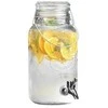 Stiklainis su čiaupu gerti sultis, limonadą, vandenį, 4 l
