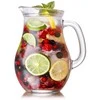 Stiklinis ąsotis vandens kompotui gėrimų limonadui su rankena 0,25 l