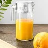 Stiklinis ąsotis vandens kompotui gėrimų limonadui su rankena ir dangteliu 1,5 l
