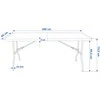 Sulankstomas maitinimo stalas BUFFET Juodas 200 cm
