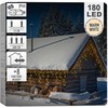 Šviesos užuolaidos lauko kalėdinė girlianda šilta balta 180 led 5,85 m