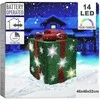 Švytinti dovanų žalia 14 LED 46 cm