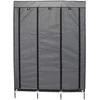 TEKSTILĖ SPINTA 127x45x172 cm TAMSIAI PILKA