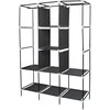 TEKSTILĖ SPINTA 127x45x172 cm TAMSIAI PILKA