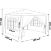 TENO baltas sodo paviljonas su langais 3x3 m