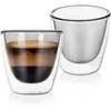 Terminės stiklinės su dviguba sienele espreso kavai DOUBLE 90 ml 2 vnt.