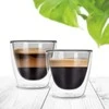 Terminės stiklinės su dviguba sienele espreso kavai DOUBLE 90 ml 2 vnt.