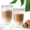 Termo stiklinės su dviguba sienele kavai latte DOUBLE 460 ml 2 vnt.