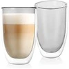 Termo stiklinės su dviguba sienele kavai latte DOUBLE 460 ml 2 vnt.