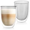Termo stiklinės su dviguba sienele kavai latte DOUBLE 370 ml 2 vnt.