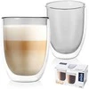Termo stiklinės su dviguba sienele kavai latte DOUBLE 370 ml 2 vnt.