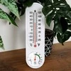 Termometras su higrometru, išorinis, vidinis, baltas, 23 cm
