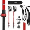 TK8601 RAUDONA ALUMINIUMO TREKING POLAI NILS