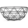 Vaisių ir daržovių krepšelis geometrinis metalinis juodas krepšinio lėkštės dubuo
