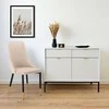 Vermont Velvet smėlio spalvos minkšta aksominė kėdė