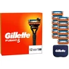 Gillette Fusion5 Skustuvo Vyrams Peiliukai, 12 Skustuvo Galvučių, peiliukų laikiklis