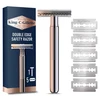 Saugus dvipusis vienašmenis skustuvas vyrams King C. Gillette + 5 peiliukai