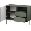Cama Meble 1D2S TRESSE komoda 100x40x75 matinė žalia