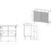Cama Meble Baldų Komoda - Onda 98x45x85 Juoda