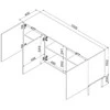 Cama Meble 3D komoda PALAZZO BIS 151x40x75 baltas matinis