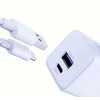 3Mk Protection 3mk Hyper GaN įkroviklis 20W QC4+ PD PPS USB-C USB-A sieninis įkroviklis - Baltas