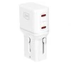 3Mk Protection 3mk incharge® Globe 45W™ 2C PD QC4+ PPS SCP AFC US/EU/AUS/UK Baltas