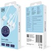 3Mk Protection 3mk Cable 3in1 USB-A - micro USB / Lightning / USB-C 1.2m 20V/2.4A 15W - baltas