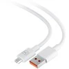 3MK Hyper kabelis USB-A - Micro USB1.2m 5V 2,4A baltos spalvos