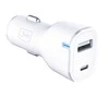 3Mk Protection Accessories - 3mk Car Charger 20W PD3.0 QC 3.0 USB 1A1C Baltas MM