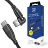 3Mk apsaugos priedai - 3mk Hyper Cable N-SERIES C į C 2m PD 3.0 QC 3.0 20V/3A 60W Juodas - Pasukamas