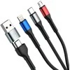 3Mk apsaugos priedai - 3mk Hyper Cable N-SERIES 6 in 1 C/A į C/Lightning/Micro 1.2m QC 3.0 9V/2A 18W Juodas