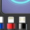 3Mk Protection 3mk Hyper Cable N-SERIES 3 in 1 USB-A / Lightning / Micro 1.2m 9V/2A 18W - juodas