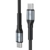 3Mk apsaugos priedai - 3mk Hyper Cable N-SERIES C-C 1m PD 3.0 QC 3.0 20V/5A 100W Juodas