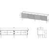 Laikiklis Cama Meble Spintelė - Onda 200x40x54.35, Žalia
