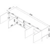 Laikiklis Cama Meble 4D RTV cabinet PALAZZO BIS 201x40x60 baltas matt