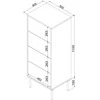 Cama Meble 4S TRESSE komoda 50x40x125 matinė žalia
