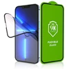 LCD apsauginis stikliukas Bestsuit Flexible Hybrid Glass 5D Apple iPhone 15 Pro Max pritaikytas dėklui juodas