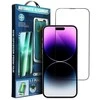 OEM 5D visiškai klijuojamas grūdintas stiklas iPhone 17 Air juodas + aplikatorius
