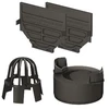 A set of parts for drainage channels Aco HexaLine. plastikas