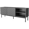 Laikiklis Cama Meble Saugojimo Spinta - Abeto RTV 150x42x60 Cm, Juoda