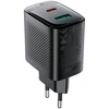 Acefast A106 GaN PD 45W USB-C USB-A Wall Charger - Juodas
