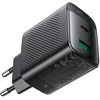 Acefast A106 GaN PD 45W USB-C USB-A Wall Charger - Juodas