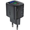 Acefast A116 GaN PD 35W USB-A USB-C Wall Charger with Ekranas - Juodas